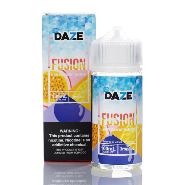 Amazonia Vapes ICED Lemon Passionfruit Blueberry 7 Daze Fusion 100ml Fusion  Series Australia